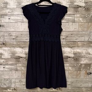 SHEIN Navy Blue Lace Mini Dress